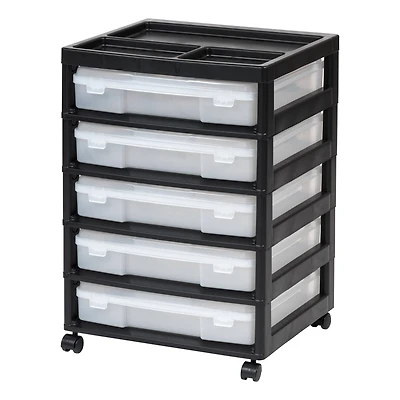 IRIS Black 5-Case Scrapbook Cart