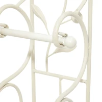 24" Cream Iron Traditional Toilet Paper Towel Holder