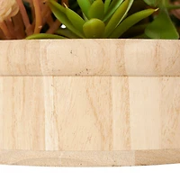 7" Succulent Artificial Plant with Natural Pot