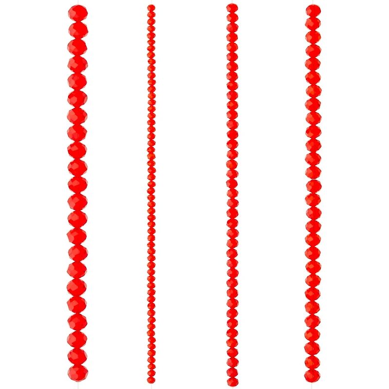 Glass Faceted Rondelle Beads by Bead Landing