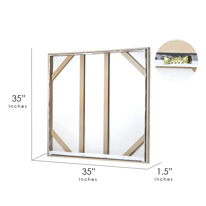 American Art Decor Shadows Over the Plains Framed Textured Print - 35" x 35"