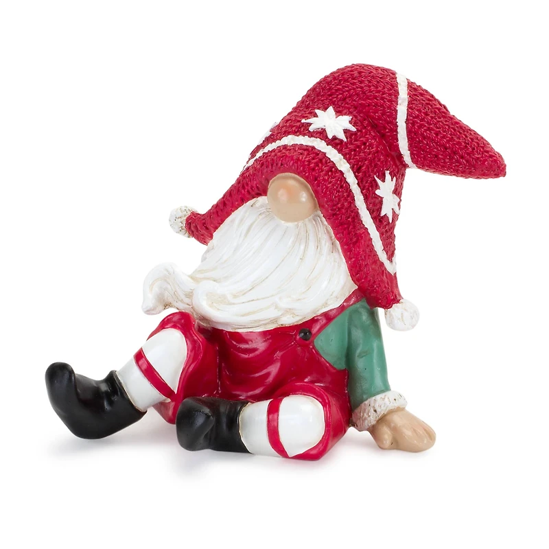 Holiday Gnome Figurine Set, 4" & 4.25"