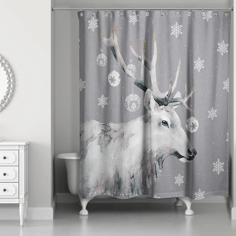 Christmas Reindeer 71" x 74" Shower Curtain