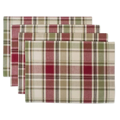 DII® Homespun Plaid Placemats, 4ct.
