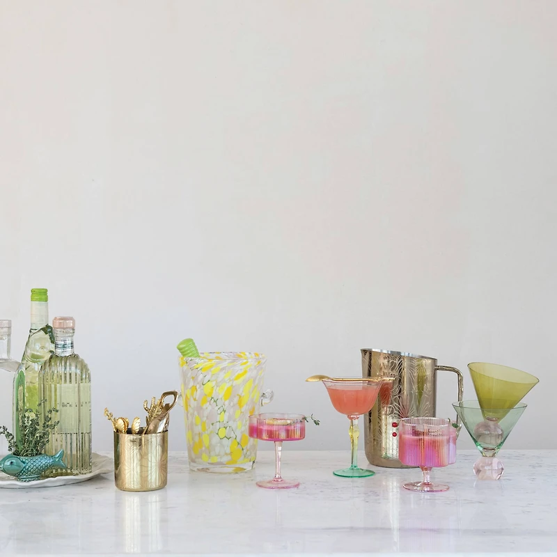 Hello Honey 16-Ounce Stainless Steel Container/Cup with Etched Flowers, Antique Finish