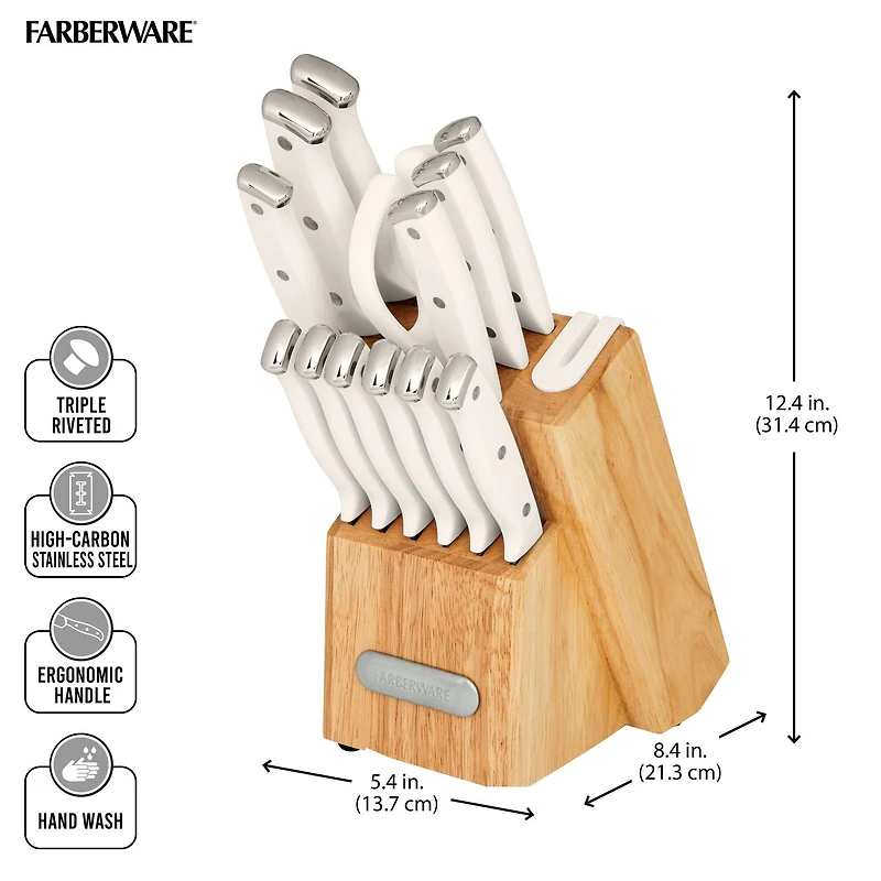 Farberware EdgeKeeper White 14-Piece Cutlery Set