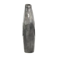 Gray Paper Mache Marble Inspired Decorative Vase with Cutout Handle