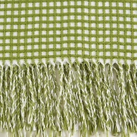 DII® Antique Green & White Waffle Knit Throw