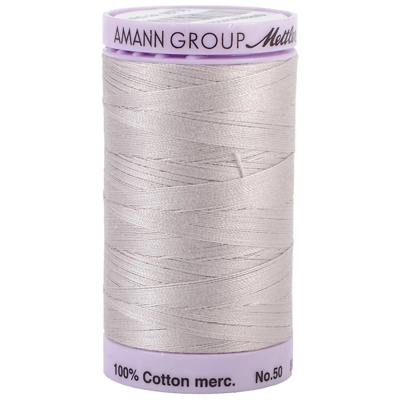 Mettler 50wt Cloud Gray Silk Finish Cotton Thread, 547yd.