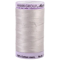 Mettler 50wt Cloud Gray Silk Finish Cotton Thread, 547yd.