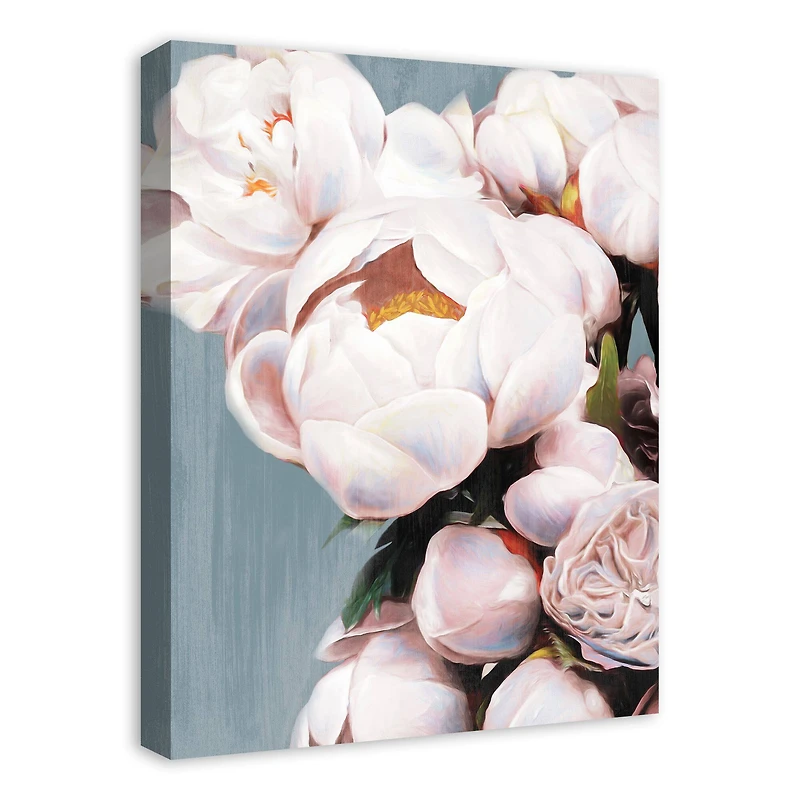 Light Pink Peonies  18" x 24" Canvas Wall Art
