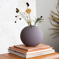 Hello Honey® 8.5" Matte Plum Latex Glaze Stoneware Vase