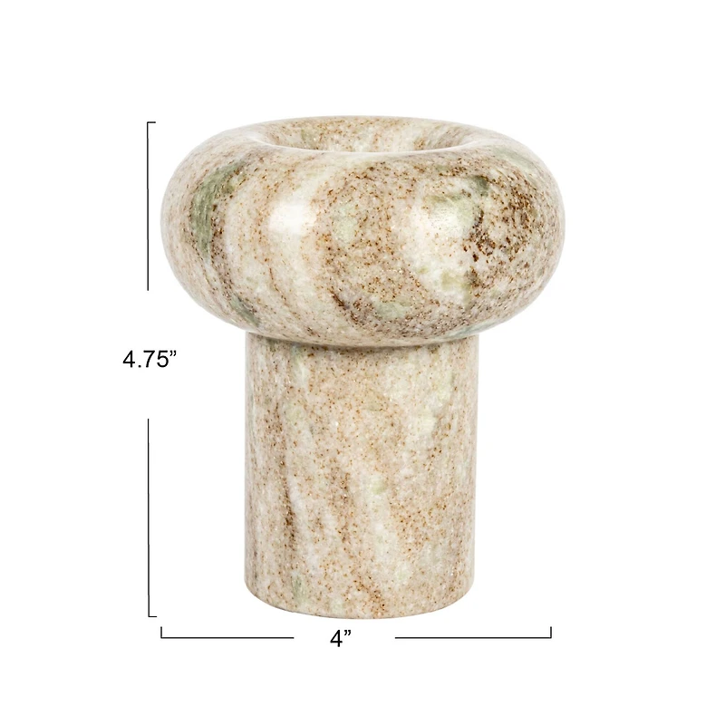 Hello Honey® 4.7" Beige Marble Tealight Holder