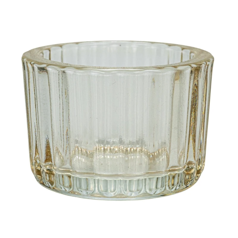 Hello Honey® Embossed Glass 5-Votive Candle Holders with Vase & Wood Tray