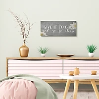 Stupell Industries Give It to God Phrase Rustic Distressed Grey Canvas Wall Art