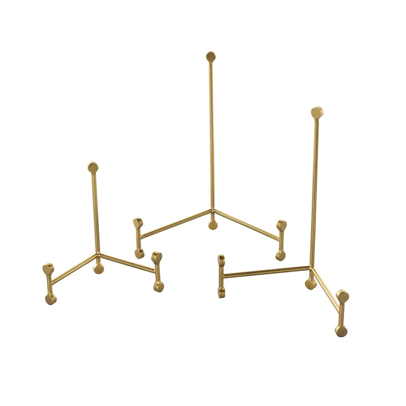 Gold Metal Fixed Easel with Ball Accent Set