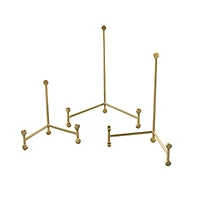 Gold Metal Fixed Easel with Ball Accent Set