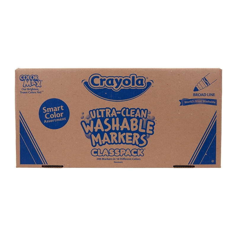 Crayola® Ultra-Clean Washable Broad Line Markers, 200ct.