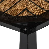 Hello Honey® 25" Seagrass & Wood Backless Bar Stool