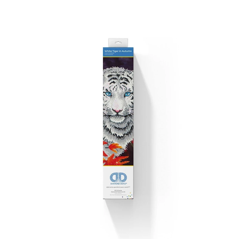 Diamond Dotz® White Tiger in Autumn Diamond Painting Kit
