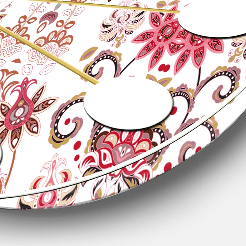 Designart 'Ornamental Retro Pattern Mid-Century Modern Wall Clock