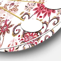 Designart 'Ornamental Retro Pattern Mid-Century Modern Wall Clock