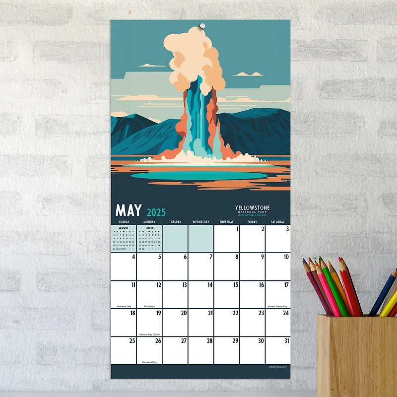 TF Publishing 2025 National Parks Art Mini Calendar