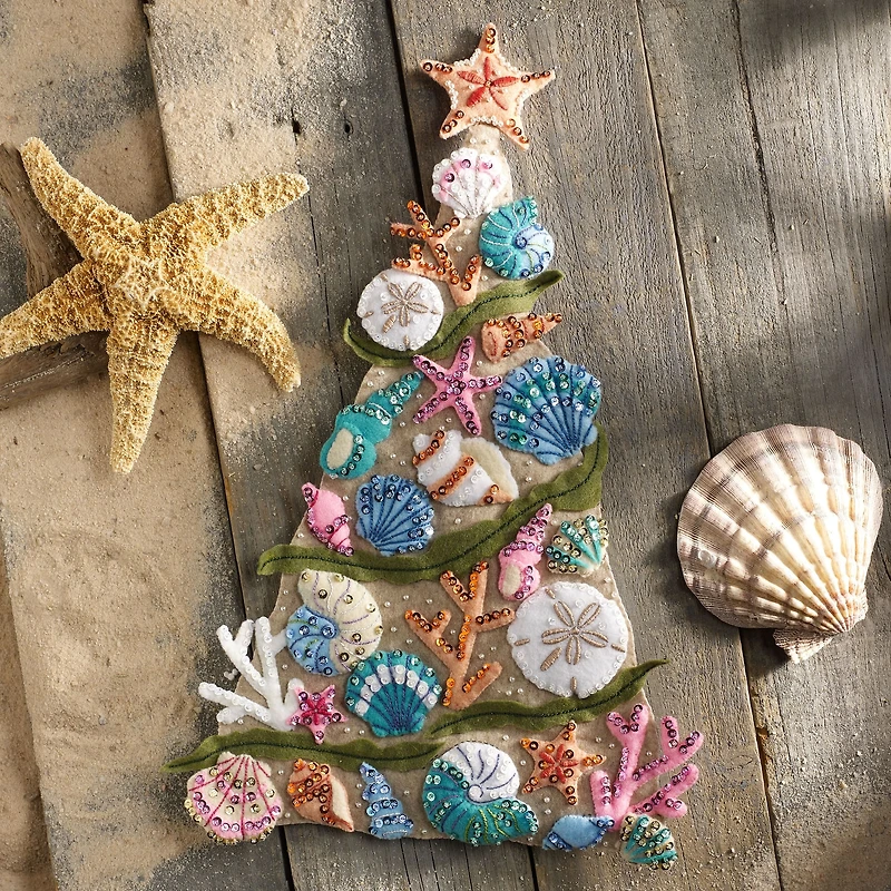 Bucilla® Coastal Christmas Felt Wall Hanging Applique Kit