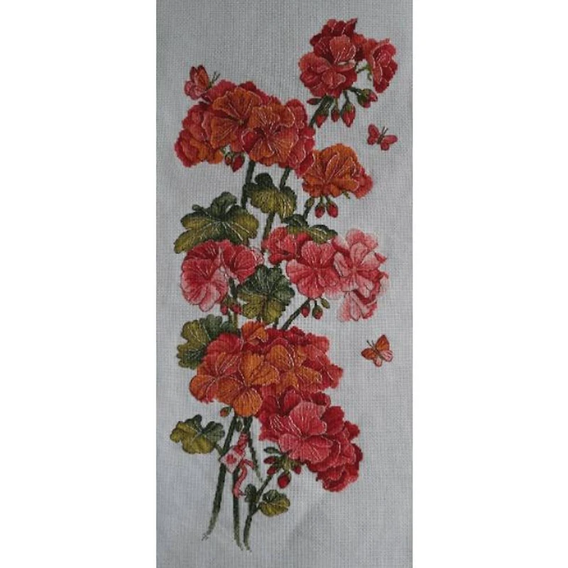 MP Studia Geranium Cross Stitch Kit