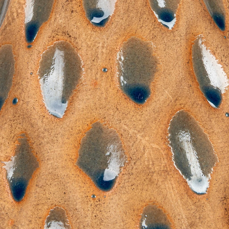 Hello Honey® 6.5" Terra Cotta Debossed Candle Pillar Holder