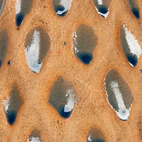 Hello Honey® 6.5" Terra Cotta Debossed Candle Pillar Holder