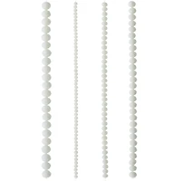 12 Packs: 4 ct. (48 total) White Faceted Glass Rondelles Beads by Bead Landing™