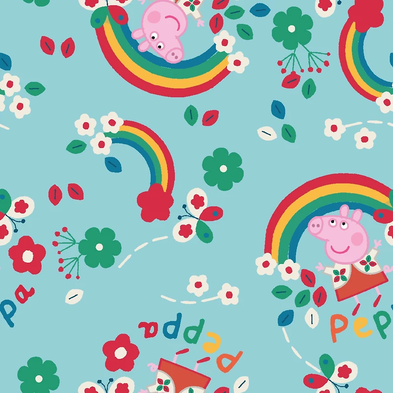 Springs Creative Peppa Pig Rainbow Cotton Fabric