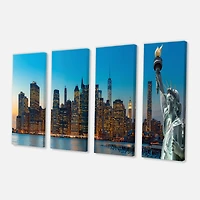 Designart - Evening New York City Skyline Panorama