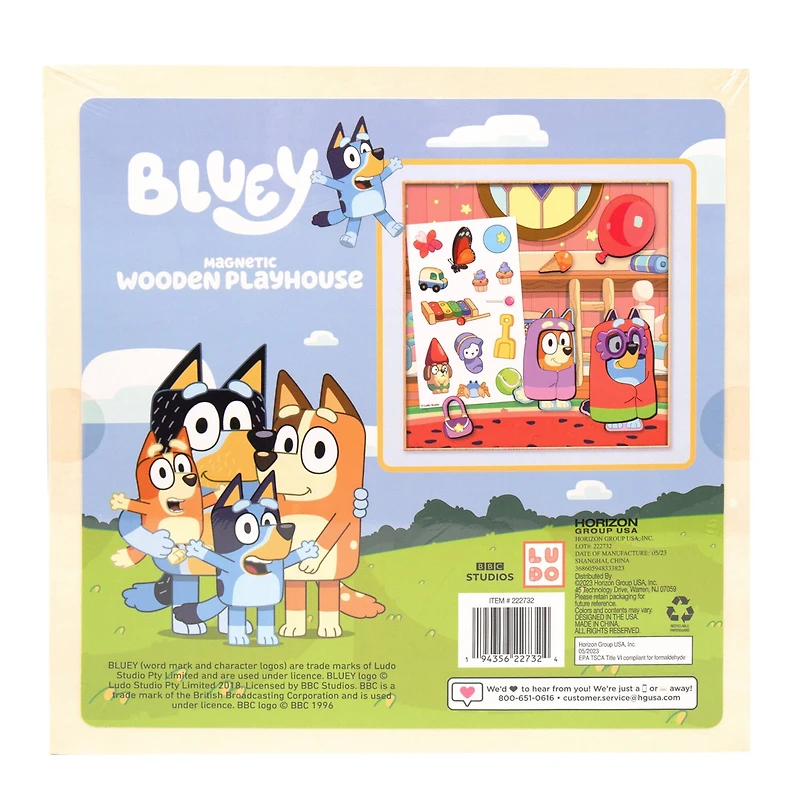 Bluey Magnetic Wooden Playhouse Set