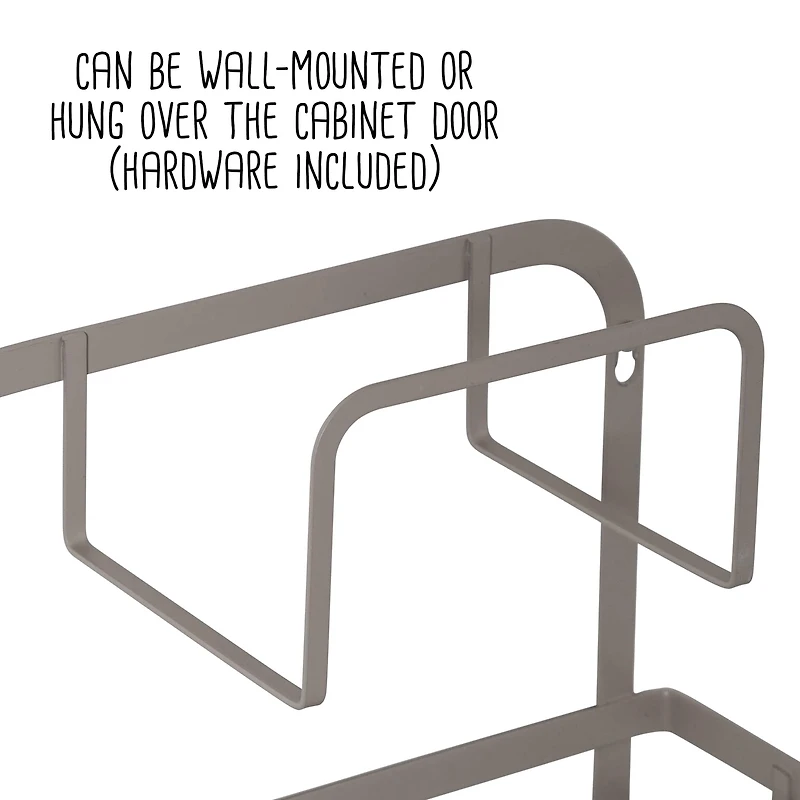 Honey Can Do Gray 3-Shelf Kitchen Wall Storage