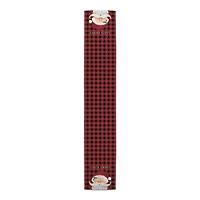 Santa Knows on Plaid 16x90 Poly Twill Table Runner
