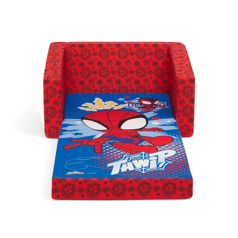 Marvel Spidey & His Amazing Friends Cozee Flip-Out 2-in-1 Convertible Chair To Lounger