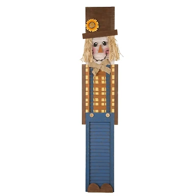 Glitzhome® 3.5ft. Wooden Scarecrow Porch Sign