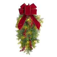 Haute Decor 20" Pre-lit Classic Christmas Chairback Swag