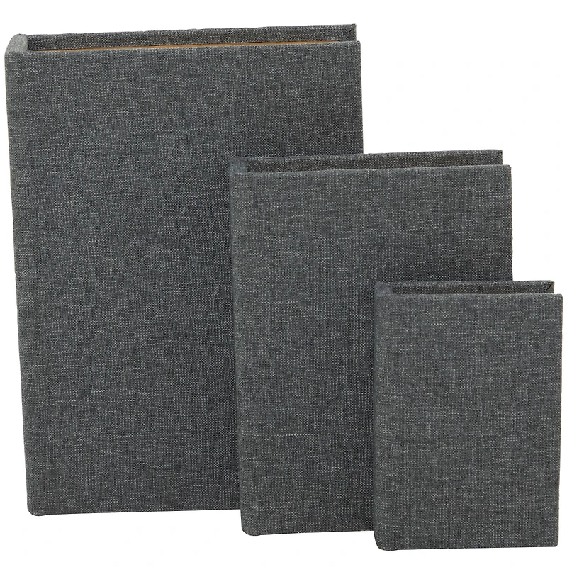 Light Gray Linen Faux Book Box Set