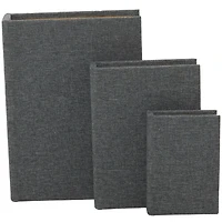 Light Gray Linen Faux Book Box Set