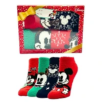 Disney® Mickey Mouse 4 Pack Cozy Socks in Gift Wrap Box