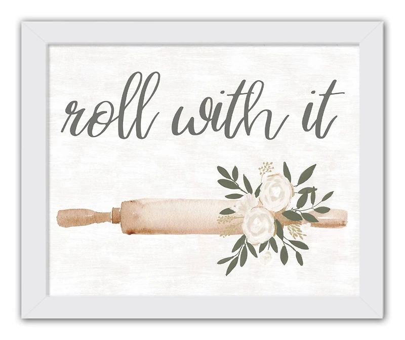 Roll with It 11" x 14" White Framed Print Under Plexiglass
