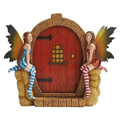 Design Toscano Enchanted Portal Door Fairy Wall Sculpture