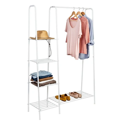 Honey Can Do Matte White Freestanding Closet