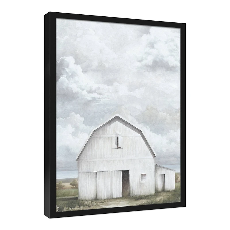 Big Sky Barn 20" x 30" Black Framed Canvas