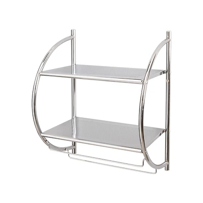 Organize It All 2-Tier Wall Mounted Shelf & Towel Bars