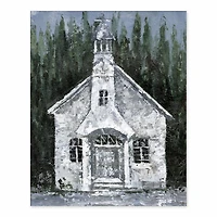 Winter & Christmas Church Tabletop Canvas