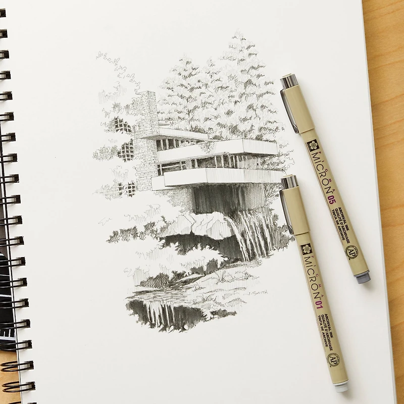 Micron® Fine & Bold Line Light Cool Gray Pen Set